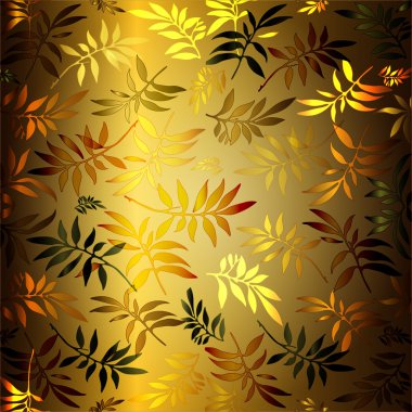 Multicoloured carved leaves clipart