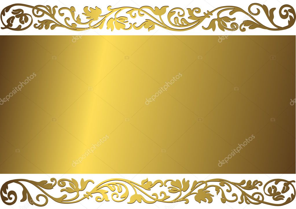 vintage gold frame vector