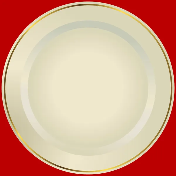 Старомодная белая тарелка — стоковый вектор