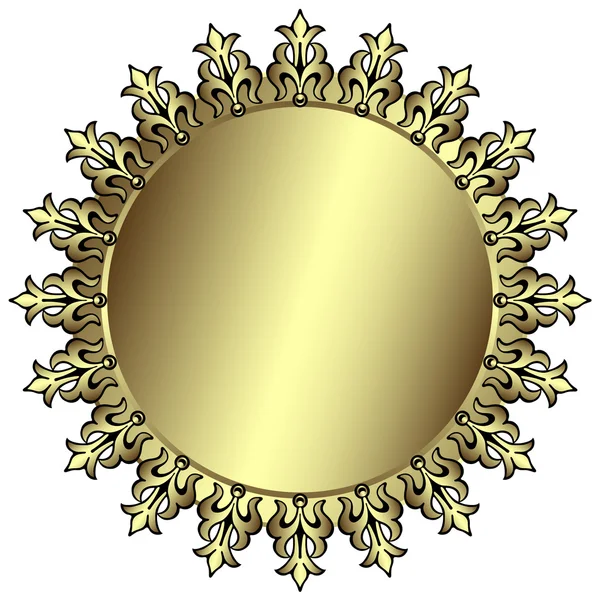 Vintage silvery round frame — Stock Vector