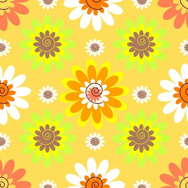 Patrón floral pastel sin costuras abstracto — Vector de stock