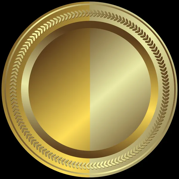 Placa Dourada Prateada Com Ornamento Prateado Fundo Preto Vetor — Vetor de Stock