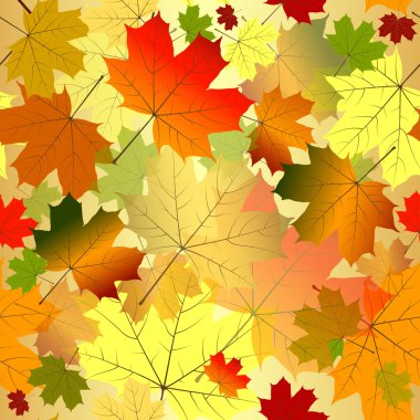 Floral seamless autumn pattern clipart