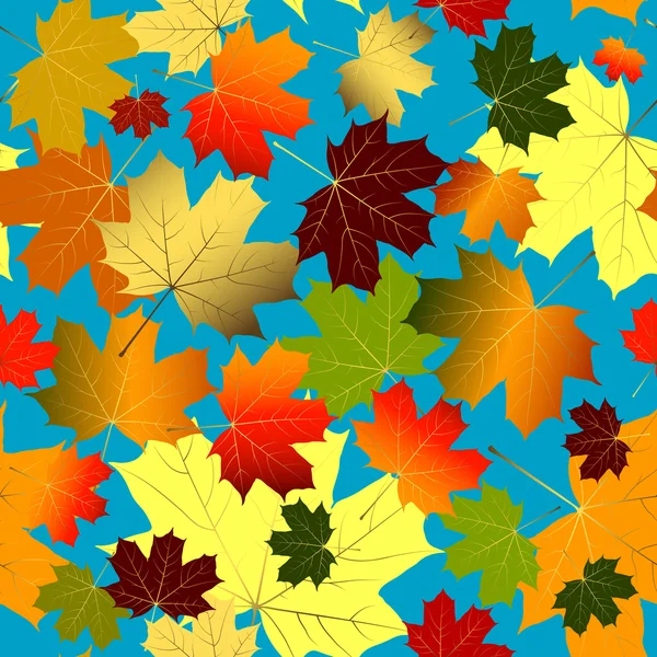 Autumn seamless pattern (vector) — Stock Vector