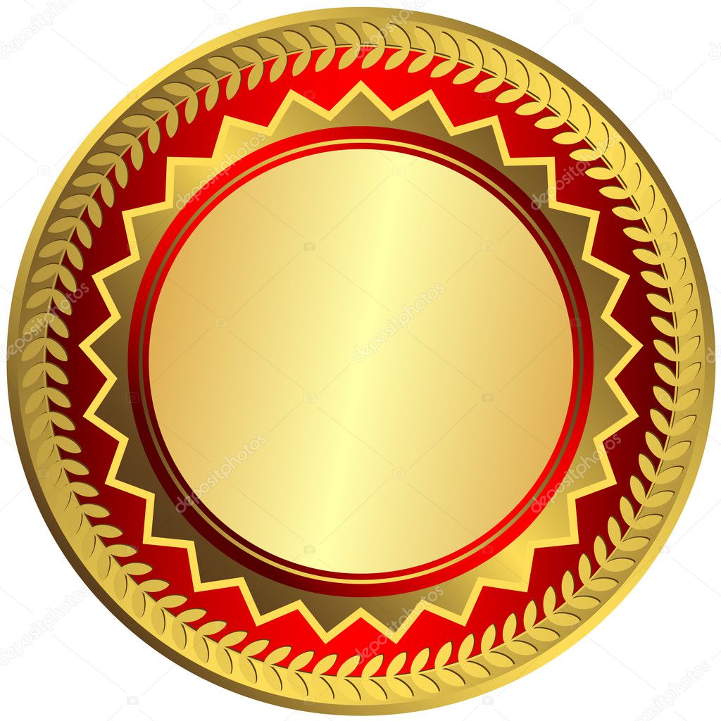Gold big medal (vector)