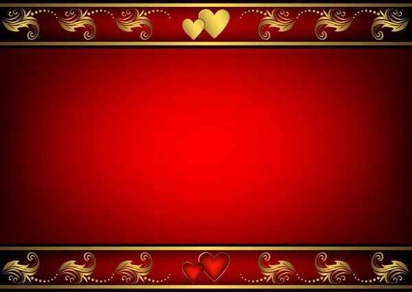 Cadre rouge Saint-Valentin (vecteur ) — Image vectorielle