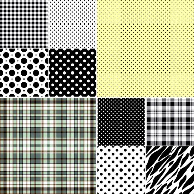 Big set seamless patterns clipart