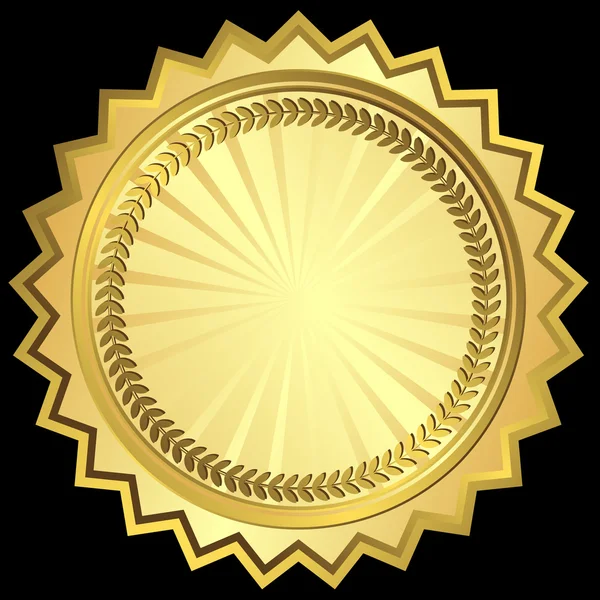 Gouden ronde frame (vector) — Stockvector