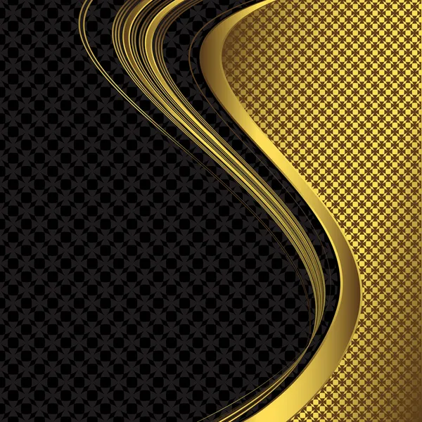 Elegante fondo negro y dorado — Vector de stock