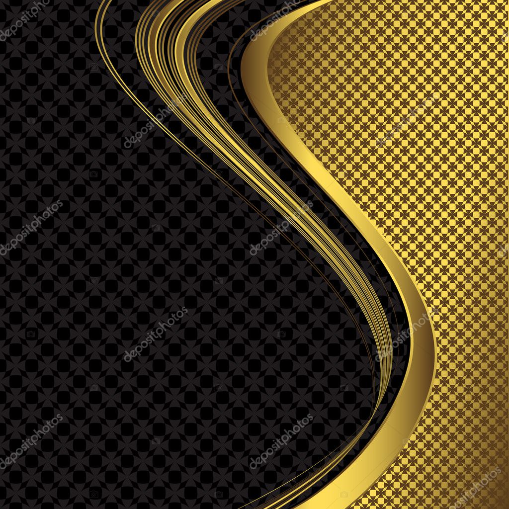 Decorative elegant background in black and gold Vector Image