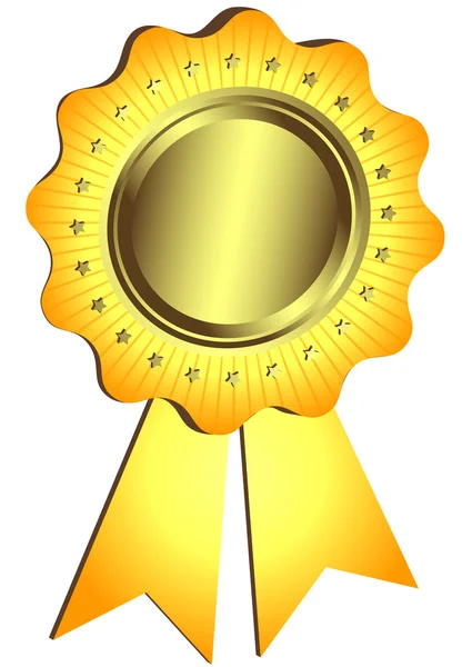 Golden Award with ribbon — Stock Vector