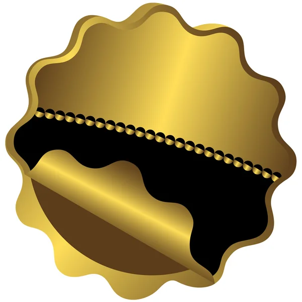 Prêmio dourado e preto — Vetor de Stock