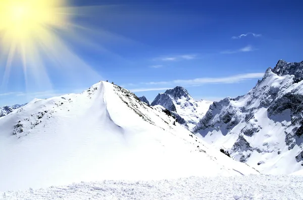 stock image Mountaintop and sun