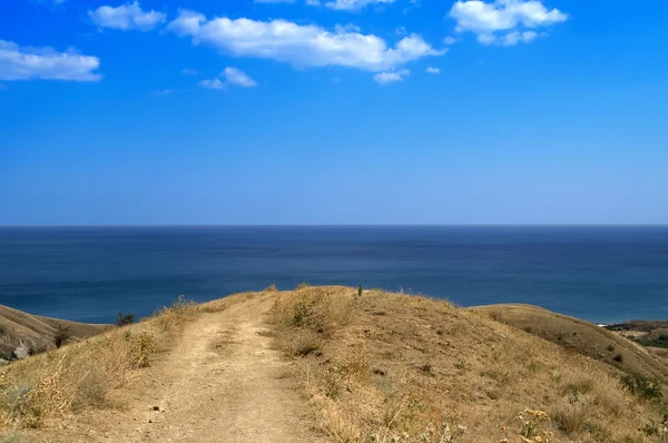 Vista da colina no mar — Fotografia de Stock