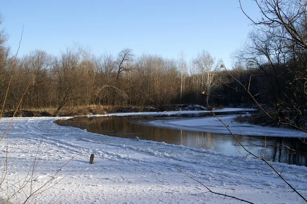 Donmuş nehir — Stok fotoğraf