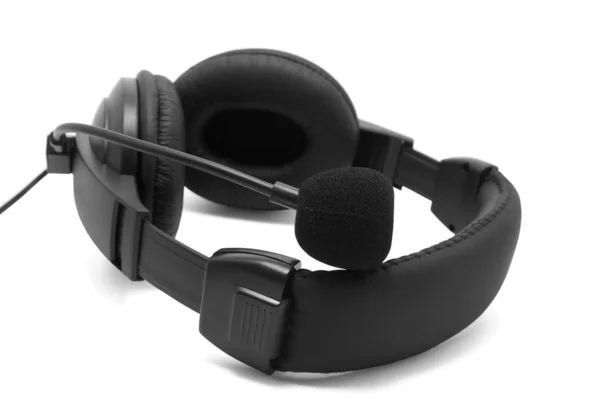 Μαύρο ακουστικά — Φωτογραφία Αρχείου