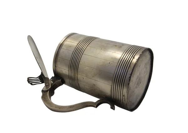 Old metal mug — Stock Photo, Image