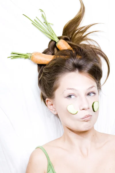 stock image Girl with carrot