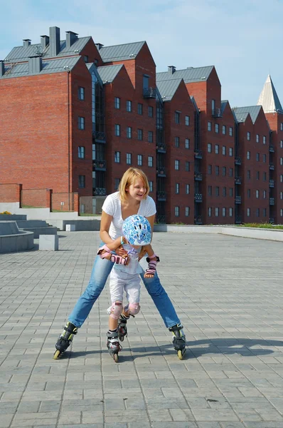 Little Boy Girl Skate — Foto Stock