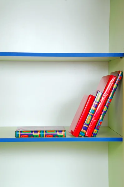 Empty Book Shelf Wall — Stok fotoğraf