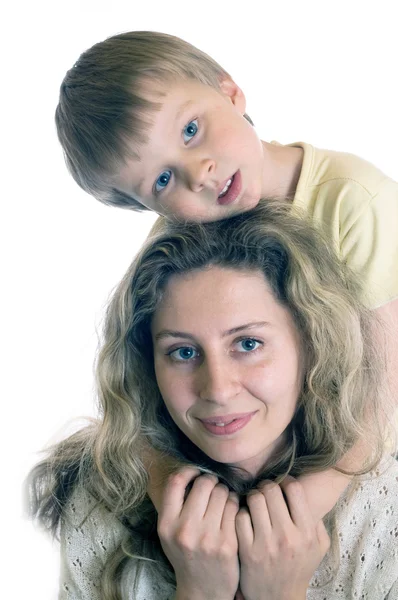 Junge Frau Und Ihr Sohn — Stockfoto