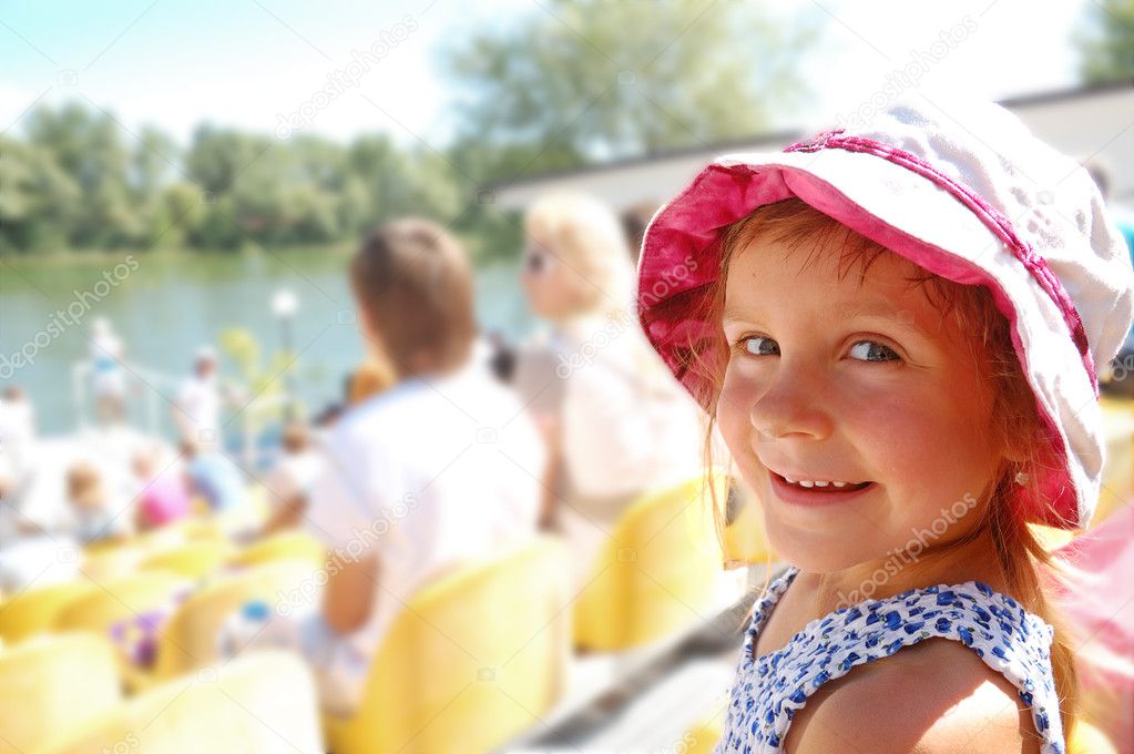 portrait of a beautiful girl on summer day. 