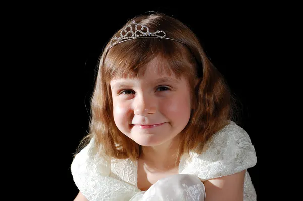 Prinsessan med krona — Stockfoto