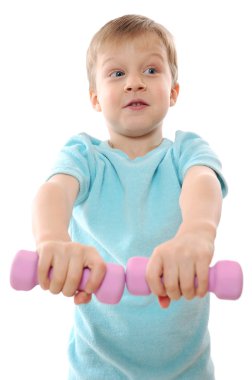 Exercising child clipart