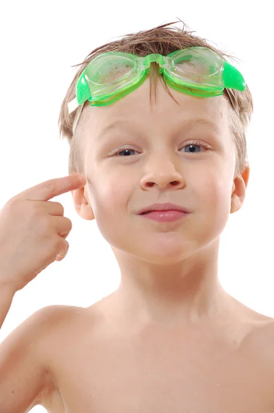 Boy with goggles — Stock Photo, Image