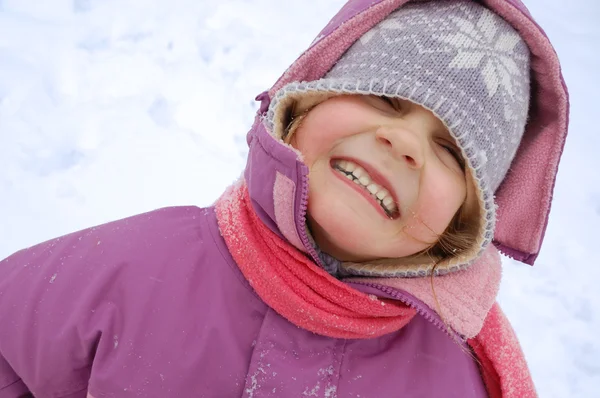 Zimní dívka portrét — Stock fotografie
