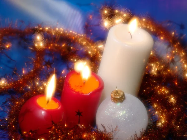 Candle Christmas Background — Fotografia de Stock