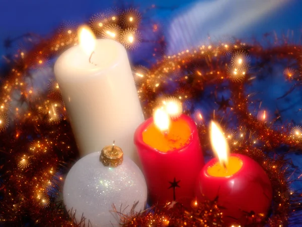 Beautiful Christmas Decorations Bright Background — Photo
