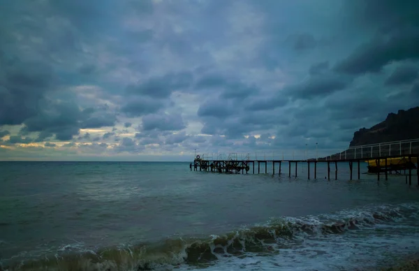 Romantyczny wieczór na morzu — Zdjęcie stockowe