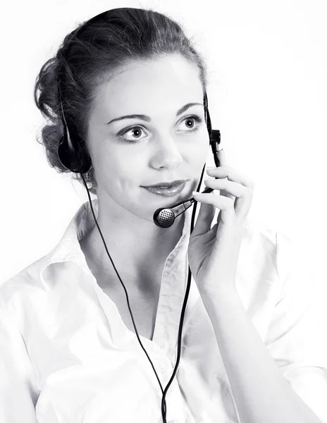 Online call center! Woman — Stock Photo, Image