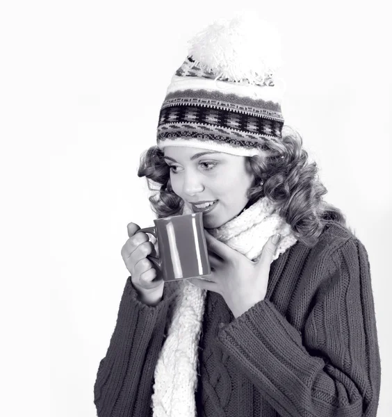 Retrato de mujer. Concepto de gripe fría —  Fotos de Stock