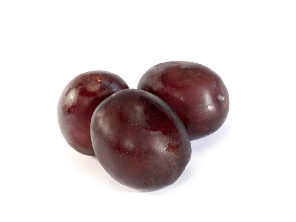 Fresh ripe plum with drop shadow. is not — Stock Photo, Image