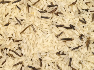 Wild rice with steamed rice clipart