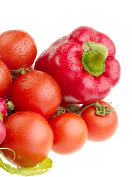 Olika färska välsmakande grönsaker — Stockfoto