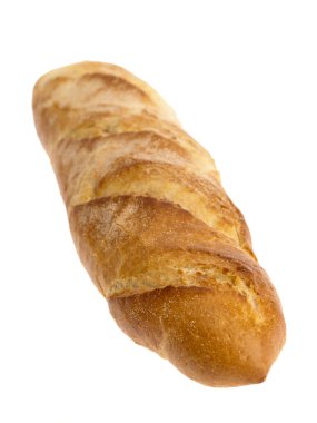 beyaz arkaplanda baget ekmeği