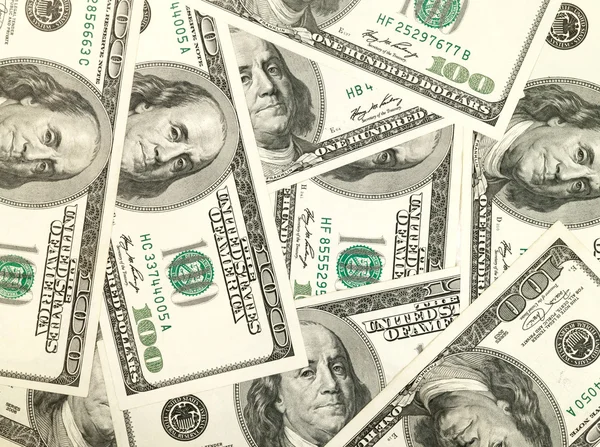 Money background from hundred bucks bank — Stock Photo, Image