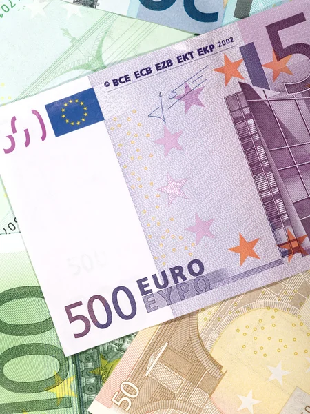 Грошовий фон з євро банкнот — стокове фото