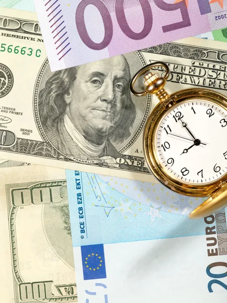 Time to make money. Money background — Stock Photo, Image