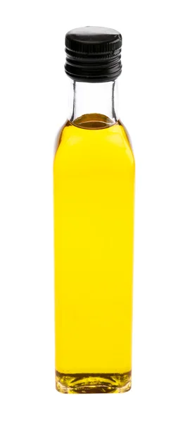 Oliva oleju w butelce. na białym tle z ścieżka — Zdjęcie stockowe