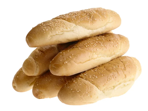 Delizioso pane su sfondo bianco — Foto Stock