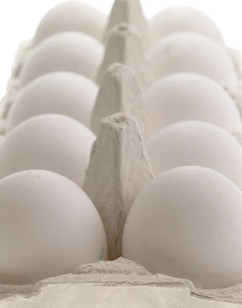 Szczelnie-do góry białe jaja — Zdjęcie stockowe