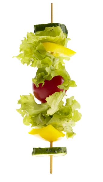 Kebab vegetariano. legumes saborosos frescos — Fotografia de Stock