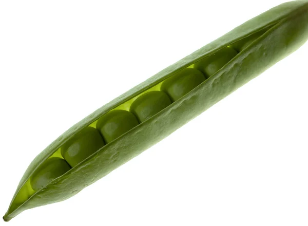 エンドウ豆の鞘は、白い背景で隔離 — ストック写真