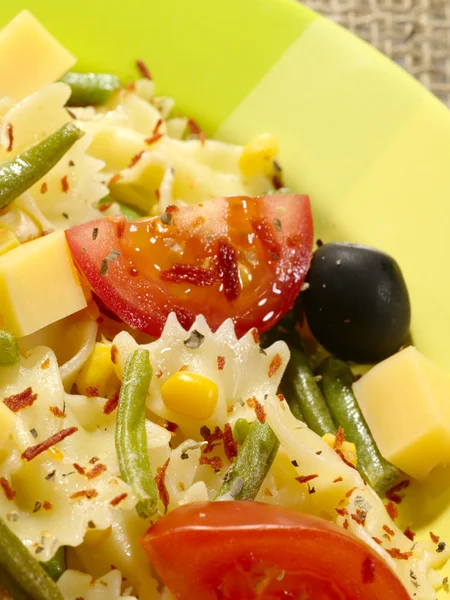 문자열 콩 치즈와 이탈리아 파스타는 — 스톡 사진
