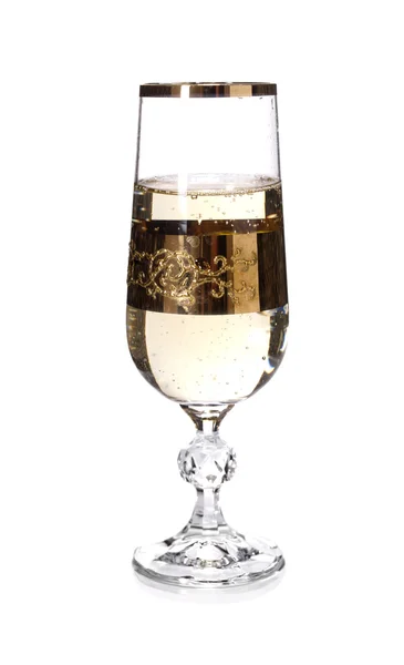 Kieliszek szampana z kropelek i bub — Zdjęcie stockowe