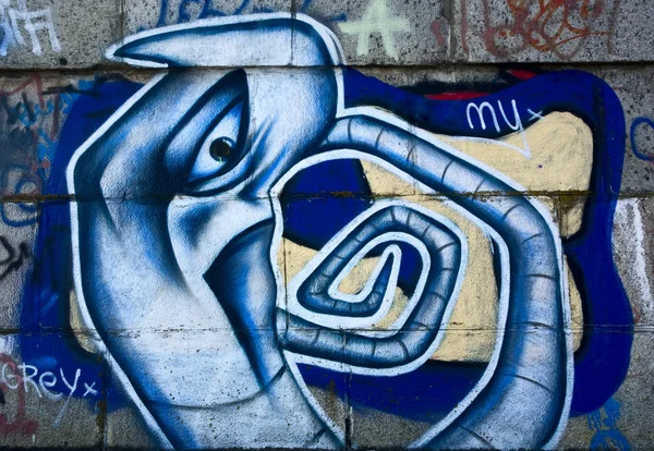 Graffiti an der Wand — Stockfoto